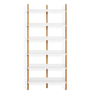 Blu Dot Browser Tall Bookcase In White Oak/white