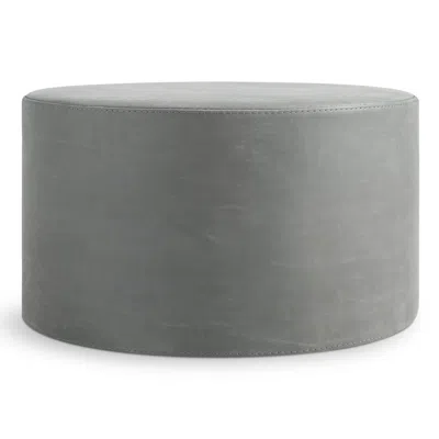 Blu Dot Bumper Large Ottoman - Breezy Blue Leather