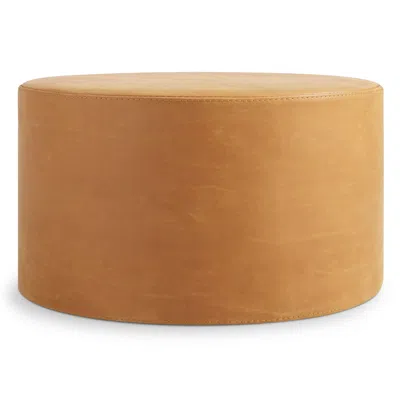 Blu Dot Bumper Large Ottoman - Camel Leather In Brown