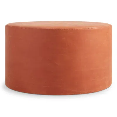 Blu Dot Bumper Large Ottoman - Terracotta Leather In Brown