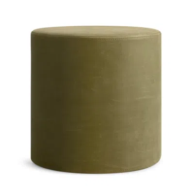 Blu Dot Bumper Small Ottoman - Loden Green Leather