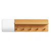 Blu Dot Candid Wall Shelf With Hooks In White Oak
