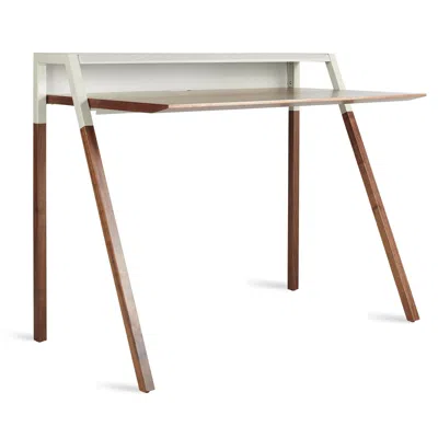 Blu Dot Cant Desk In Walnut/grey