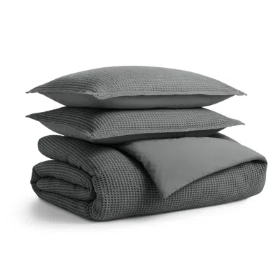 Blu Dot Cascade Duvet Set In Charcoal