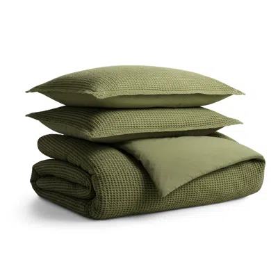 Blu Dot Cascade Duvet Set In Loden Green
