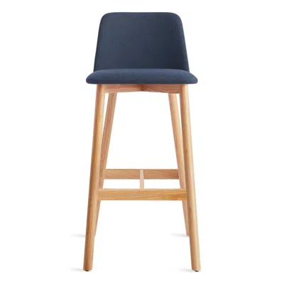 Blu Dot Chip Barstool In Toohey Navy/white Oak