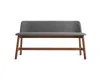Blu Dot Chip Bench - Pewter / Walnut