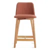 Blu Dot Chip Counter Stool In Toohey Tomato/white Oak