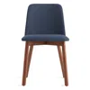 Blu Dot Chip Dining Chair In Toohey Navy/walnut