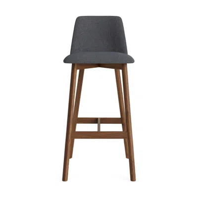 Blu Dot Chip Stool - Barstool / Camp Charcoal / Walnut