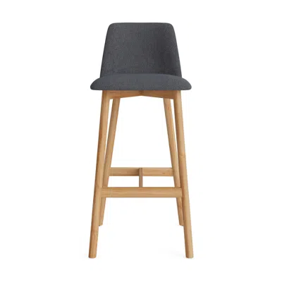 Blu Dot Chip Stool - Barstool / Camp Charcoal / White Oak