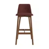Blu Dot Chip Stool - Barstool / Camp Tomato / Walnut