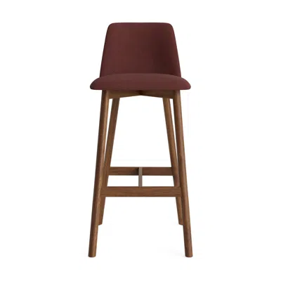 Blu Dot Chip Stool - Barstool / Camp Tomato / Walnut