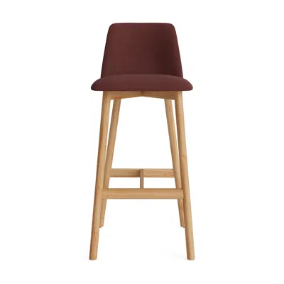 Blu Dot Chip Stool - Barstool / Camp Tomato / White Oak