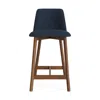 Blu Dot Chip Stool - Counter Stool / Camp Navy / Walnut