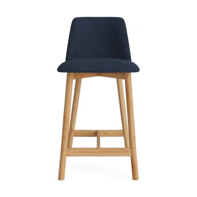 Blu Dot Chip Stool - Counter Stool / Camp Navy / White Oak