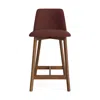 Blu Dot Chip Stool - Counter Stool / Camp Tomato / Walnut