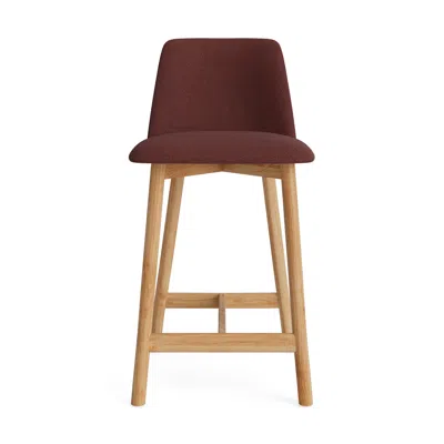 Blu Dot Chip Stool - Counter Stool / Camp Tomato / White Oak