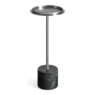 Blu Dot Chit Chat Cocktail Table - Stainless / Black Marble