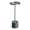 Blu Dot Chit Chat Cocktail Table - Stainless / Green Marble In Stainless / Green Marble
