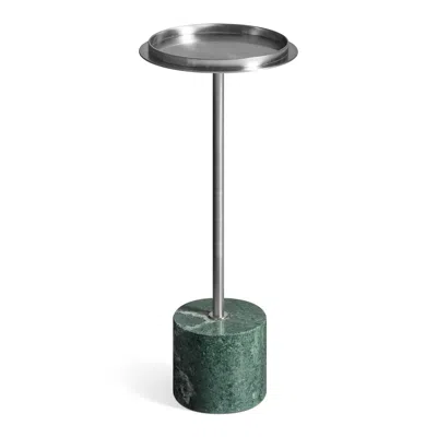 Blu Dot Chit Chat Cocktail Table - Stainless / Green Marble