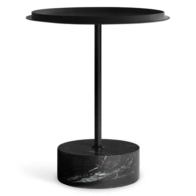 Blu Dot Chit Chat Side Table - Black Marble / Black