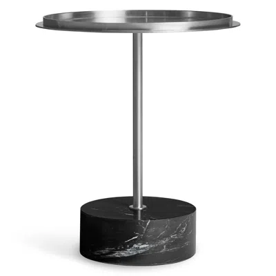 Blu Dot Chit Chat Side Table - Black Marble / Stainless