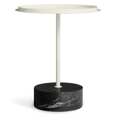 Blu Dot Chit Chat Side Table In Putty/black Marble