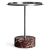 Blu Dot Chit Chat Side Table In Stainless/cherry Marble