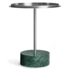 Blu Dot Chit Chat Side Table In Stainless/green Marble