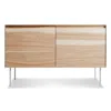 Blu Dot Clad 2 Door Credenza In Hickory/white