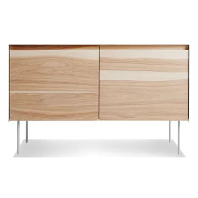 Blu Dot Clad 2 Door Credenza In Hickory/white
