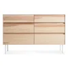 Blu Dot Clad 6 Drawer Dresser In Hickory/white