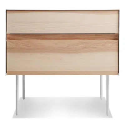 Blu Dot Clad Nightstand In Hickory/white