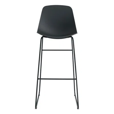 Blu Dot Clean Cut Barstool With Sled Leg - Navy Green / Barstool In Multi