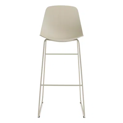Blu Dot Clean Cut Barstool With Sled Leg - Putty / Barstool In Gray