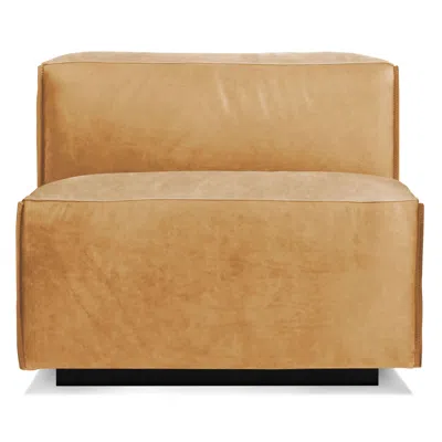 Blu Dot Cleon Armless Lounge Chair - Camel Leather In Brown