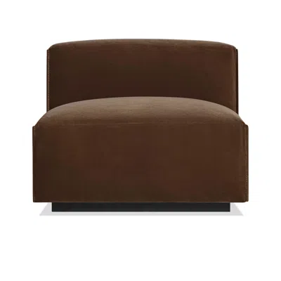 Blu Dot Cleon Armless Lounge Chair In Coffee Velvet