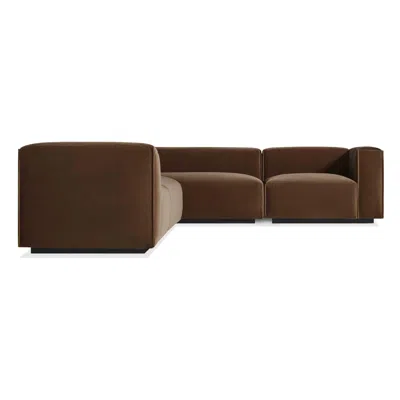 Blu Dot Cleon Large Right Sectional Sofa In Coffee Velvet