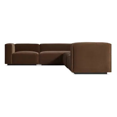 Blu Dot Cleon Large Sectional Sofa - Coffee Velvet / Left