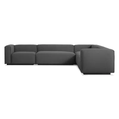 Blu Dot Cleon Large Sectional Sofa - Maharam Meld In Panda / Left In Black