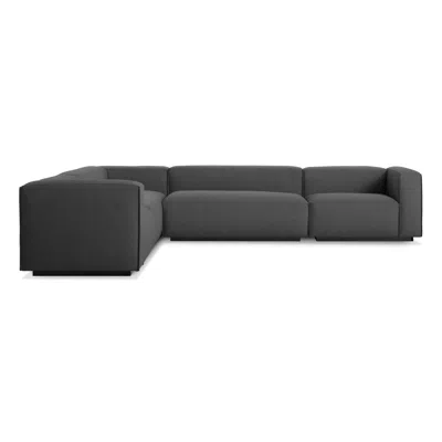 Blu Dot Cleon Large Sectional Sofa - Maharam Meld In Panda / Right In Black