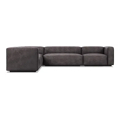 Blu Dot Cleon Large Sectional Sofa - Tait Charcoal / Right