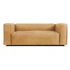 Blu Dot Cleon Leather Armed Sofa In Camel Leather
