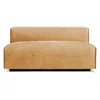 Blu Dot Cleon Leather Unarmed Sofa In Camel Leather