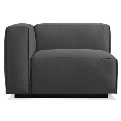 Blu Dot Cleon Left Arm Lounge Chair In Maharam Meld In Panda