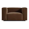 Blu Dot Cleon Lounge Chair In Coffee Velvet