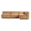 Blu Dot Cleon Medium Left Sectional Sofa In Camel Leather