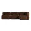 Blu Dot Cleon Medium Left Sectional Sofa In Coffee Velvet