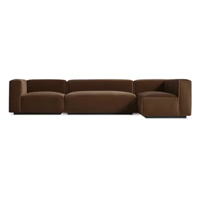 Blu Dot Cleon Medium+ Left Sectional Sofa In Coffee Velvet